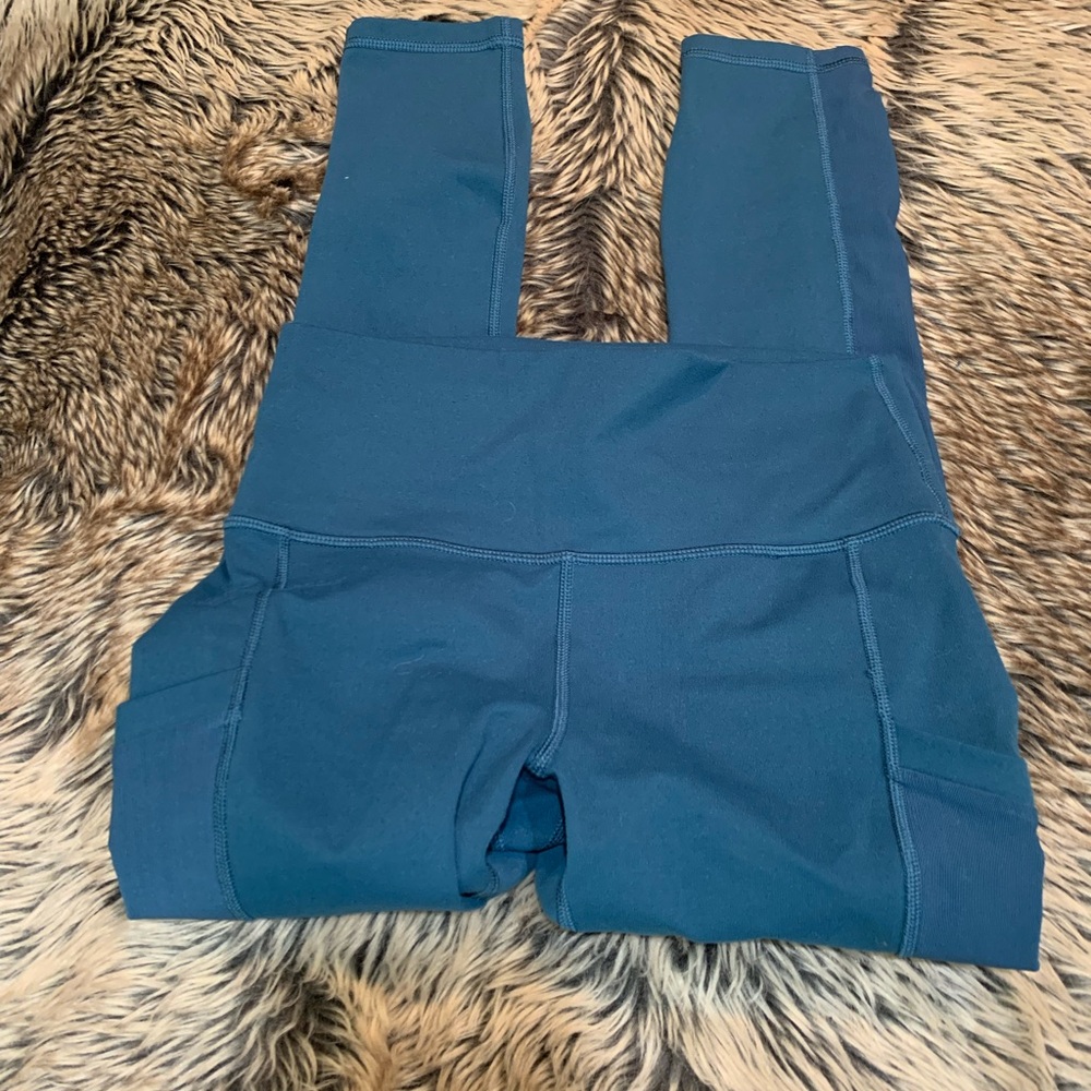 Fabletics On-The-Go PowerHold High-Waisted Legging color storm slate Size XXS